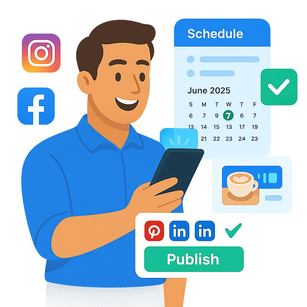 Social Media Automation - Schedule posts across all platforms